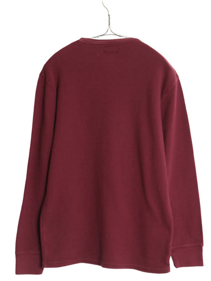 ポロ ラルフローレン 長袖 サーマル Tシャツ メンズ M ロンT ワッフル カットソー ストレッチ インナー トップス ワンポイント ポニー 無地