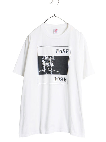 80s USA製 ショート フィルム フェスティバル イラスト プリント Tシャツ メンズ XL / ヴィンテージ 映画 ムービー アート オフィシャル 白