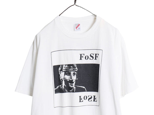 80s USA製 ショート フィルム フェスティバル イラスト プリント Tシャツ メンズ XL / ヴィンテージ 映画 ムービー アート オフィシャル 白