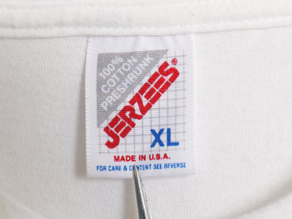 80s USA製 ショート フィルム フェスティバル イラスト プリント Tシャツ メンズ XL / ヴィンテージ 映画 ムービー アート オフィシャル 白