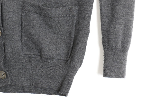 ラルフローレン ニット カーディガン レディース M BOYFRIEND FIT ポロ スポーツ メリノ ウール セーター 前開き 羽織り 重ね着 ポニー 灰