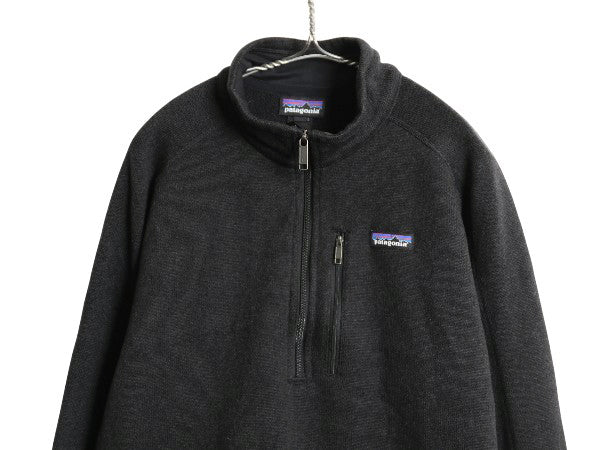 パタゴニア ベターセーター ハーフジップ メンズ XL 古着 18年製 フリース セーター 裏起毛 プルオーバー ジャケット 黒 企業 大きいサイズ