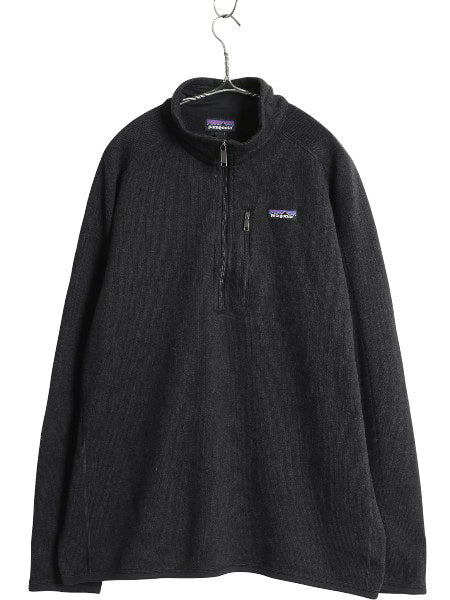 パタゴニア ベターセーター ハーフジップ メンズ XL 古着 18年製 フリース セーター 裏起毛 プルオーバー ジャケット 黒 企業 大きいサイズ