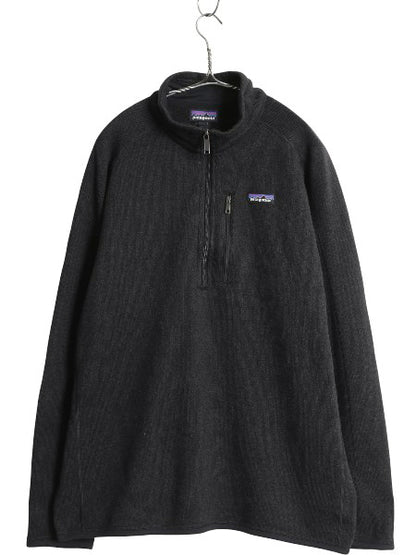 パタゴニア ベターセーター ハーフジップ メンズ XL 古着 18年製 フリース セーター 裏起毛 プルオーバー ジャケット 黒 企業 大きいサイズ
