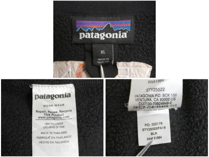 パタゴニア ベターセーター ハーフジップ メンズ XL 古着 18年製 フリース セーター 裏起毛 プルオーバー ジャケット 黒 企業 大きいサイズ
