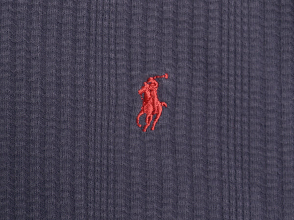 00s ポロ ラルフローレン 長袖 サーマル Tシャツ メンズ XL / オールド ロンT ワッフル ストレッチ インナー カットソー 大きいサイズ 紺