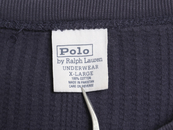 00s ポロ ラルフローレン 長袖 サーマル Tシャツ メンズ XL / オールド ロンT ワッフル ストレッチ インナー カットソー 大きいサイズ 紺