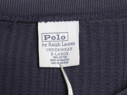 00s ポロ ラルフローレン 長袖 サーマル Tシャツ メンズ XL / オールド ロンT ワッフル ストレッチ インナー カットソー 大きいサイズ 紺