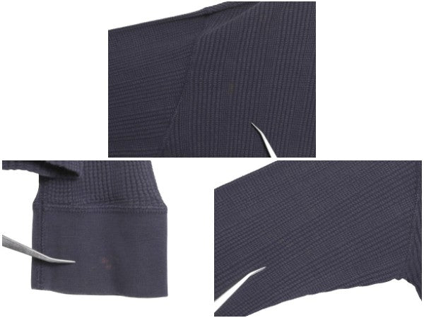 00s ポロ ラルフローレン 長袖 サーマル Tシャツ メンズ XL / オールド ロンT ワッフル ストレッチ インナー カットソー 大きいサイズ 紺