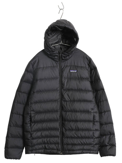 パタゴニア ハイロフト ダウン フーディ メンズ M / 16年製 600フィル ナイロン ジャケット パーカー ジャンパー フルジップ パッカブル 黒