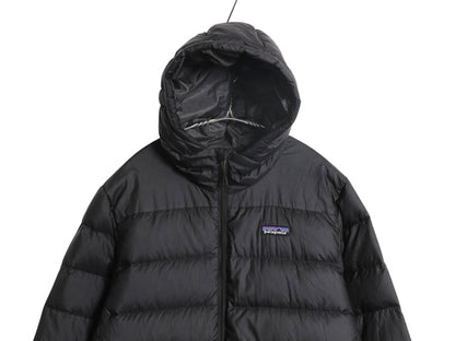 パタゴニア ハイロフト ダウン フーディ メンズ M / 16年製 600フィル ナイロン ジャケット パーカー ジャンパー フルジップ パッカブル 黒