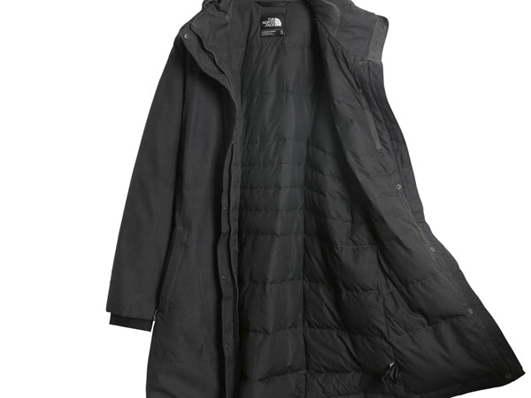 US企画 ノースフェイス アークティック ダウン パーカー レディース XL / DryVent 550フィル ロング コート ジャケット 濃灰 大きいサイズ