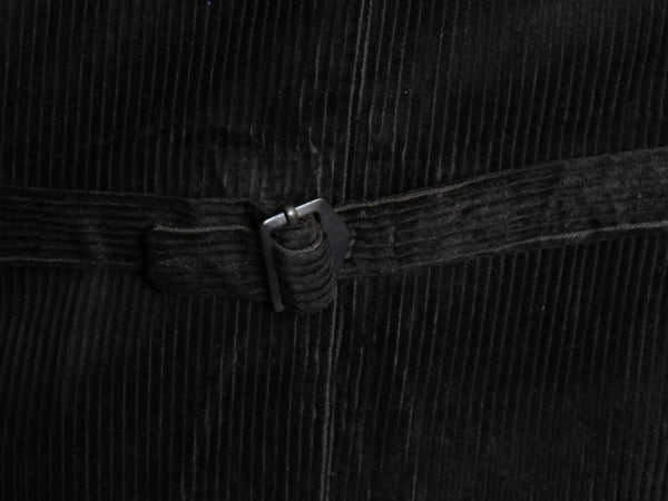 デニム&サプライ ラルフローレン 太畝 コーデュロイ テーラード ベスト メンズ M ポロ チェック ライナー 前開き 重ね着 ジレ 黒 トラッド