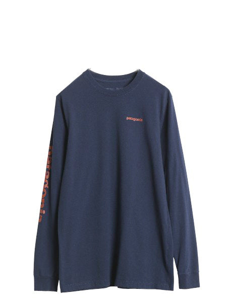 パタゴニア プリント 長袖 Tシャツ メンズ S / 18年製 アウトドア ロンT ロングスリーブ 袖プリント カットソー クルーネック ワンポイント