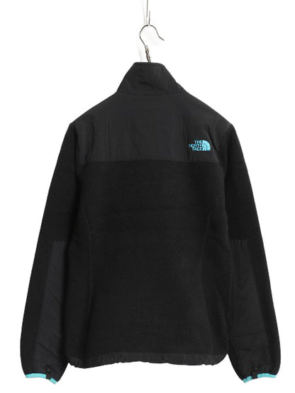 ノースフェイス デナリ ジャケット レディース S / アウトドア フリース ナイロン ジャンパー フルジップ ブルゾン ハイネック ブラック 青