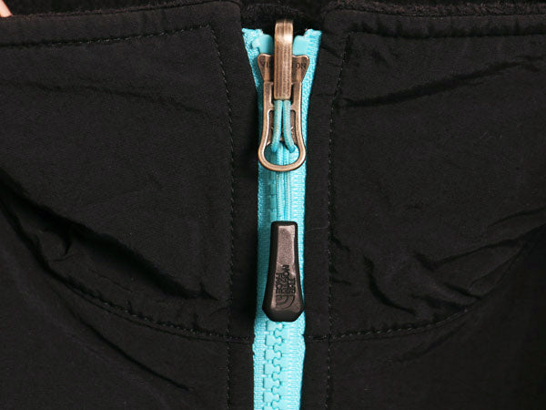 ノースフェイス デナリ ジャケット レディース S / アウトドア フリース ナイロン ジャンパー フルジップ ブルゾン ハイネック ブラック 青