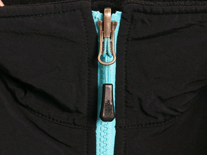 ノースフェイス デナリ ジャケット レディース S / アウトドア フリース ナイロン ジャンパー フルジップ ブルゾン ハイネック ブラック 青