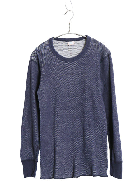 80s USA製 ジェーイーモーガン 長袖 サーマル Tシャツ メンズ 小さめ M / ヴィンテージ ロンT クルーネック アンダーシャツ ワッフル 無地