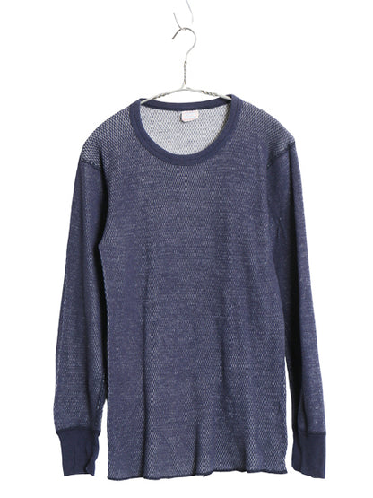 80s USA製 ジェーイーモーガン 長袖 サーマル Tシャツ メンズ 小さめ M / ヴィンテージ ロンT クルーネック アンダーシャツ ワッフル 無地