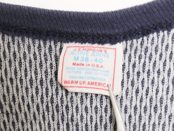 80s USA製 ジェーイーモーガン 長袖 サーマル Tシャツ メンズ 小さめ M / ヴィンテージ ロンT クルーネック アンダーシャツ ワッフル 無地