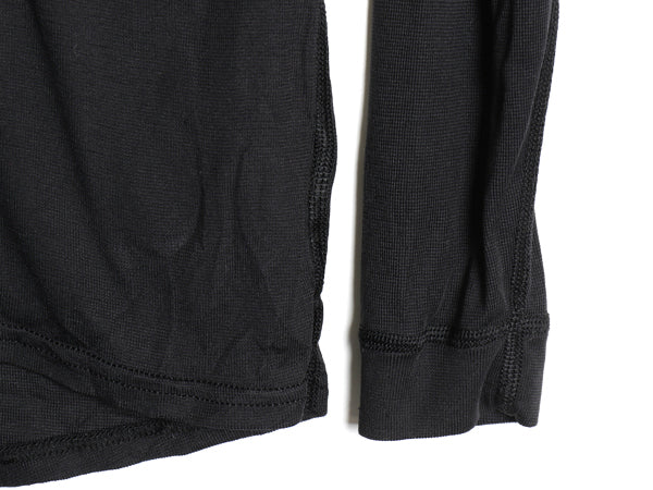 00s USA製 パタゴニア キャプリーン 長袖 Tシャツ メンズ M 古着 02年製 オールド アウトドア ストレッチ ロンT アンダーシャツ ブラック
