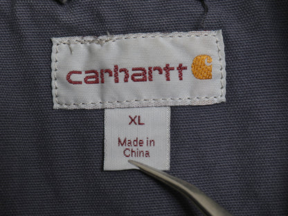 US企画 カーハート コットン キャンバス シャツ ジャケット メンズ XL / 古着 フリース ライナー付き ワーク ストレッチ 大きいサイズ 廃盤