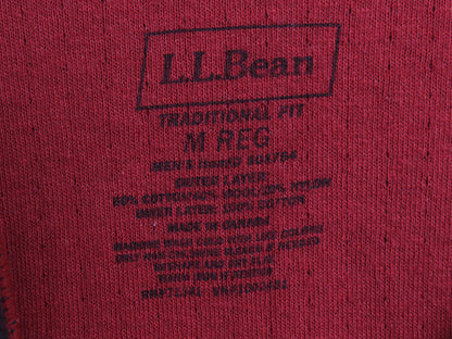エルエルビーン ヘンリーネック チェック 長袖 Tシャツ メンズ M ロンT TRADITIONAL FIT バッファロー ツートン ブラック レッド 2レイヤー