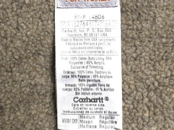US企画 カーハート モックネック ダック ベスト レディース M ワーク 裏 ボア パイル フリース 重ね着 前開き フルジップ 廃盤 ハイネック
