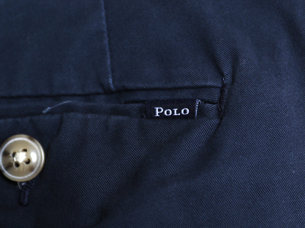 ポロ ラルフローレン チノ パンツ 32 30 / スラックス チノパン ストレート ノータック アーミー タイプ ワンポイント シンプル ネイビー