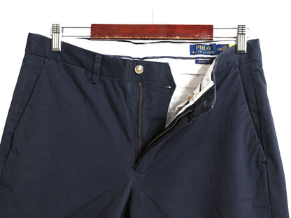 ポロ ラルフローレン チノ パンツ 32 30 / スラックス チノパン ストレート ノータック アーミー タイプ ワンポイント シンプル ネイビー