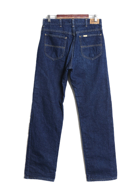 80s USA製 エルエルビーン LEE 別注 デニム パンツ メンズ 32 34 ヴィンテージ チェック フランネル ライナー付き ジーパン ジーンズ 濃紺
