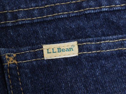 80s USA製 エルエルビーン LEE 別注 デニム パンツ メンズ 32 34 ヴィンテージ チェック フランネル ライナー付き ジーパン ジーンズ 濃紺