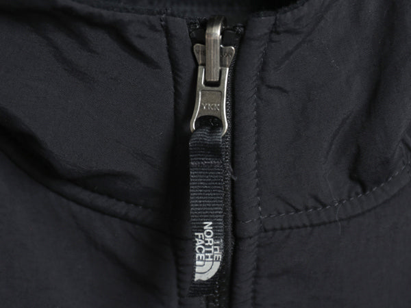 ノースフェイス フード付き デナリ ジャケット ボーイズ L 150cm 程/ アウトドア フリース ナイロン パーカー ジャンパー フルジップ 黒