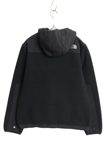 ノースフェイス フード付き デナリ ジャケット ボーイズ L 150cm 程/ アウトドア フリース ナイロン パーカー ジャンパー フルジップ 黒