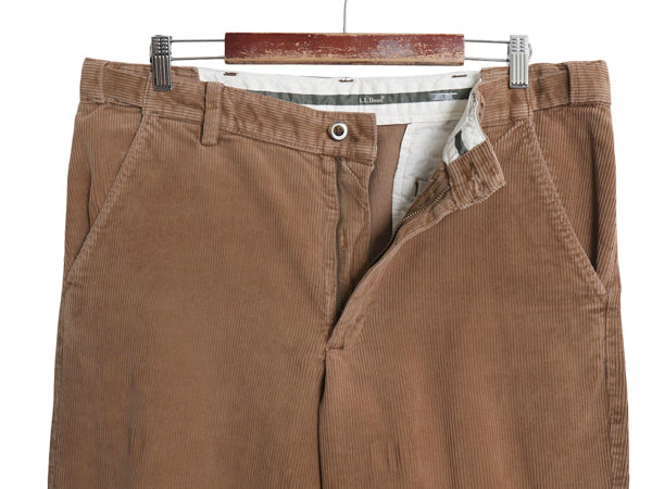 エルエルビーン 太畝 コーデュロイ パンツ 実寸 38 28 / アウトドア ノータック スラックス ストレート ストレッチ コットン ボトムス 無地