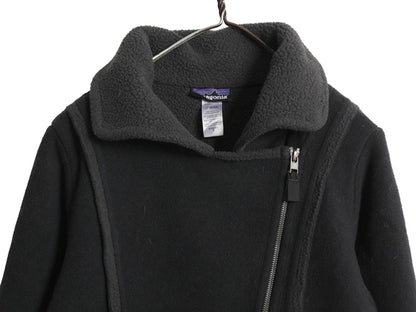 パタゴニア ロスト メープルズ ジャケット レディース M オールド 13年製 フリース フルジップ ハイネック ライダース タイプ シンプル 黒