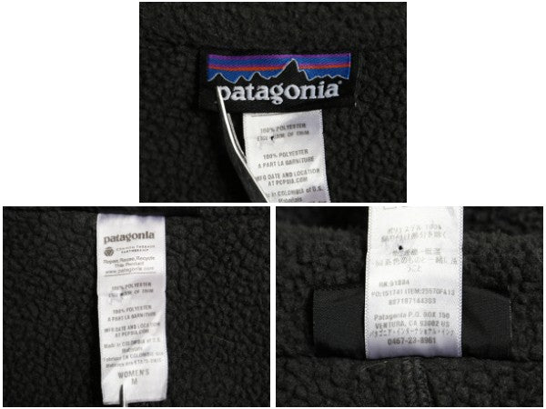 パタゴニア ロスト メープルズ ジャケット レディース M オールド 13年製 フリース フルジップ ハイネック ライダース タイプ シンプル 黒