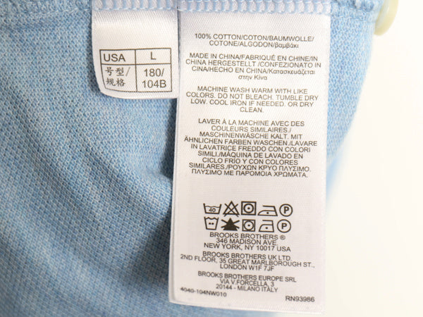 ブルックスブラザーズ 鹿の子 半袖 ポロシャツ メンズ L / 古着 半袖シャツ ワンポイント カットソー トップス コットン スリム フィット