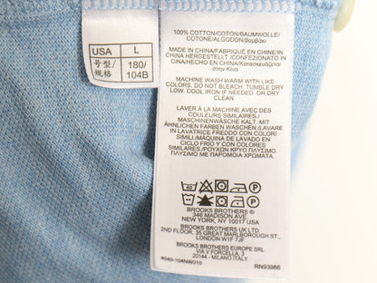 ブルックスブラザーズ 鹿の子 半袖 ポロシャツ メンズ L / 古着 半袖シャツ ワンポイント カットソー トップス コットン スリム フィット