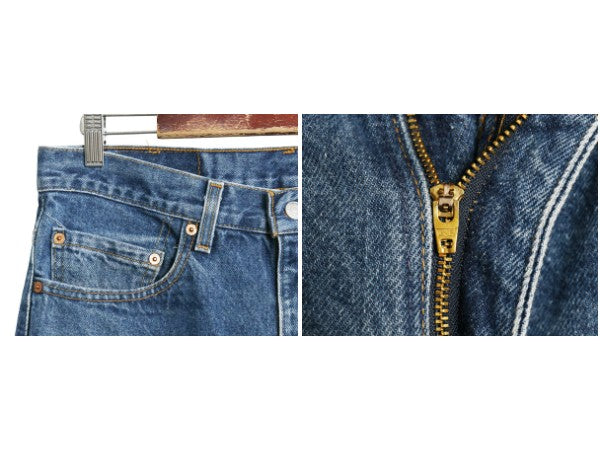 90s USA製 リーバイス 517 ブーツカット デニム パンツ 34 34 オールド ジーンズ ジーパン フレア ヒゲ アタリ 赤タブ Gパン ボトムス 濃紺