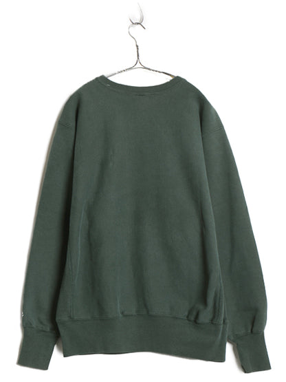 90s USA製 ★ チャンピオン リバースウィーブ カレッジ プリント スウェット メンズ XL オールド トレーナー 裏起毛 大きいサイズ グリーン