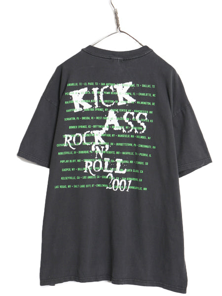 00s ポイズン 両面 ツアー プリント Tシャツ メンズ XL / オールド フォト イラスト グラフィック バンド ロック メタル 大きいサイズ 黒
