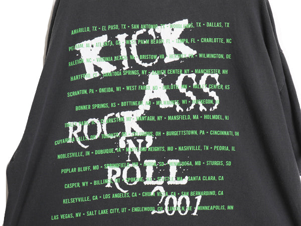 00s ポイズン 両面 ツアー プリント Tシャツ メンズ XL / オールド フォト イラスト グラフィック バンド ロック メタル 大きいサイズ 黒