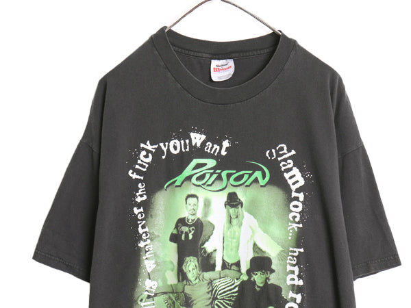00s ポイズン 両面 ツアー プリント Tシャツ メンズ XL / オールド フォト イラスト グラフィック バンド ロック メタル 大きいサイズ 黒