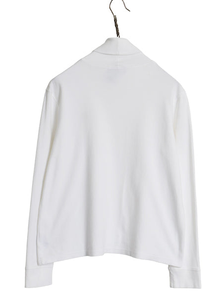 90s ローレン ラルフローレン タートルネック 長袖 Tシャツ レディース M 古着 オールド ポロ ロンT スムース ストレッチ コットン 無地 白