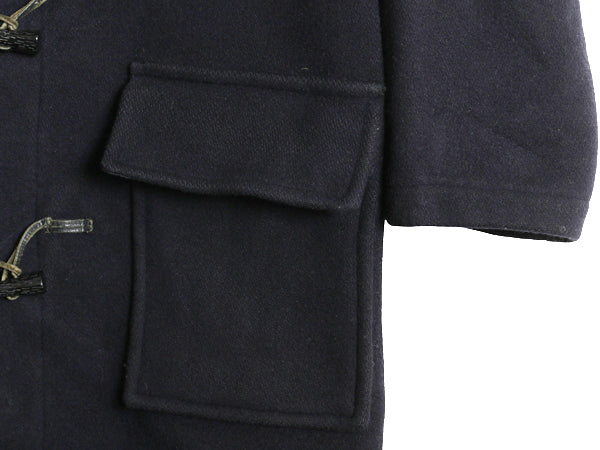 イギリス製 バーバリー ロンドン ダッフル コート レディース XS ハーフコート ロング メルトン ウール ブラックウォッチ チェックライナー