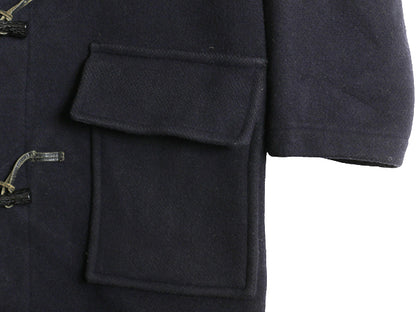 イギリス製 バーバリー ロンドン ダッフル コート レディース XS ハーフコート ロング メルトン ウール ブラックウォッチ チェックライナー