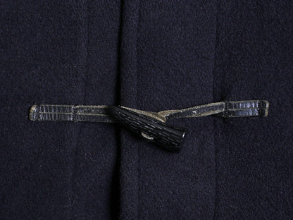 イギリス製 バーバリー ロンドン ダッフル コート レディース XS ハーフコート ロング メルトン ウール ブラックウォッチ チェックライナー