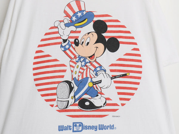 80s USA製 ミッキー プリント Tシャツ メンズ レディース XL ヴィンテージ ディズニー オフィシャル イラスト キャラクター 大きいサイズ