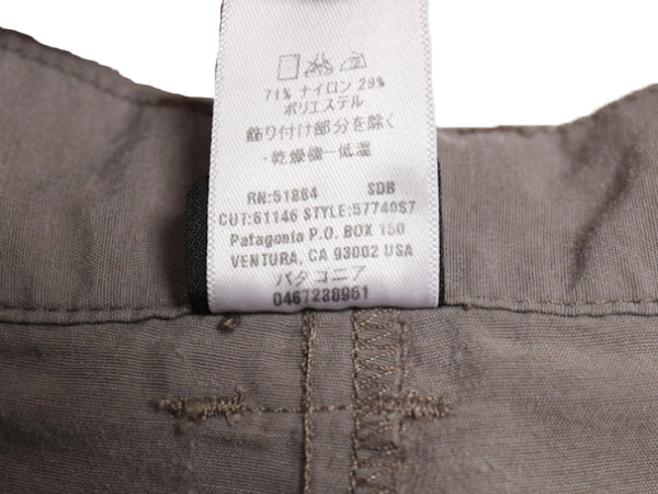 パタゴニア ソル パトロール ショーツ メンズ 34 / 07年製 アウトドア ナイロン ショートパンツ 短パン ノータック ワンポイント 薄手 濃灰